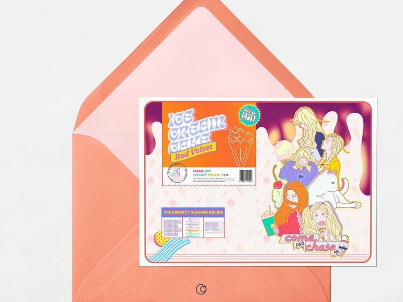 POST CARD RED VELVET ICE CREAM CAKE