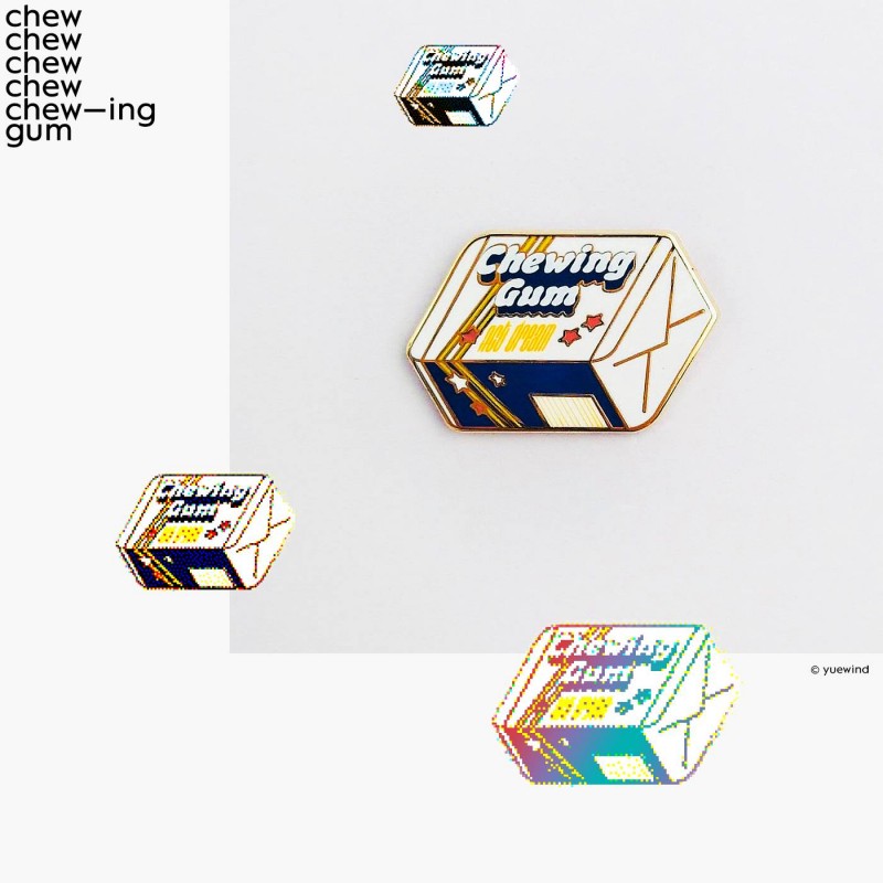 ENAMEL PIN CHEWING GUM